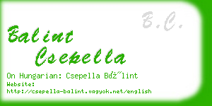balint csepella business card